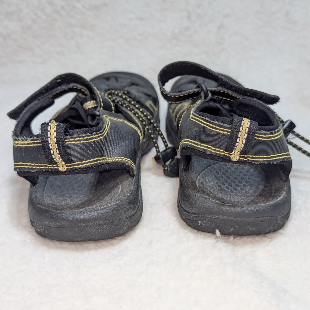 KEEN Kids sz 2 Newport H2 Black Yellow Summer Water Shoe Sandals Beach Hike